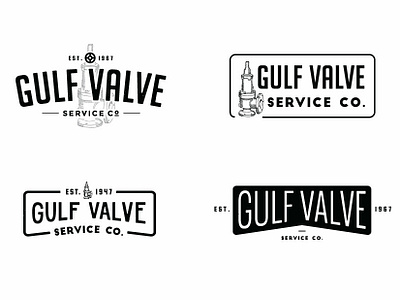 Gulf Valve Logo Exploration branding design illustration lettering logo typography vintage