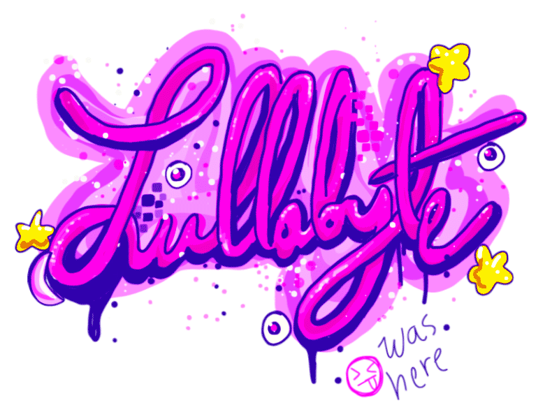 Tag Tester animate animation creepy cursive cute drip effect eyeballs eyes giff graffiti digital illustrator jsrf lettering loop pink toon