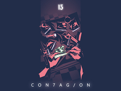 C O N 7 A G / O N 2d 7hirt33n art behance creative design dribbble drugs flat floor hans vector web ziplock