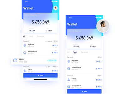 wallet app ui 应用 设计