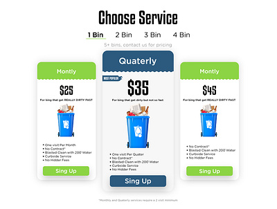 A services page for customers to choose their plan design flat graphic ui