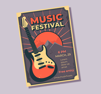 Music festival flier design flier graphic design illustration music festival