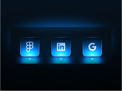 Glowing app icons clean design figma glowing icon iconset ui uidesign web webdesign