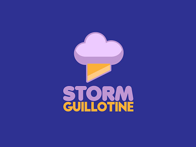 Storm Guillotine branding design flat icon logo vector