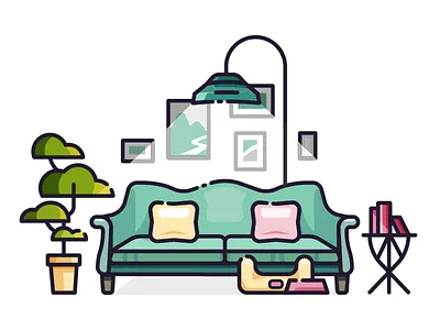living room design drawing room illustration livingroom parlour ui