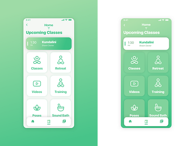 Yogaworks Redesign - Home app balance clean design flat icon illustration illustrator ios logo minimal mobile ui ux vector