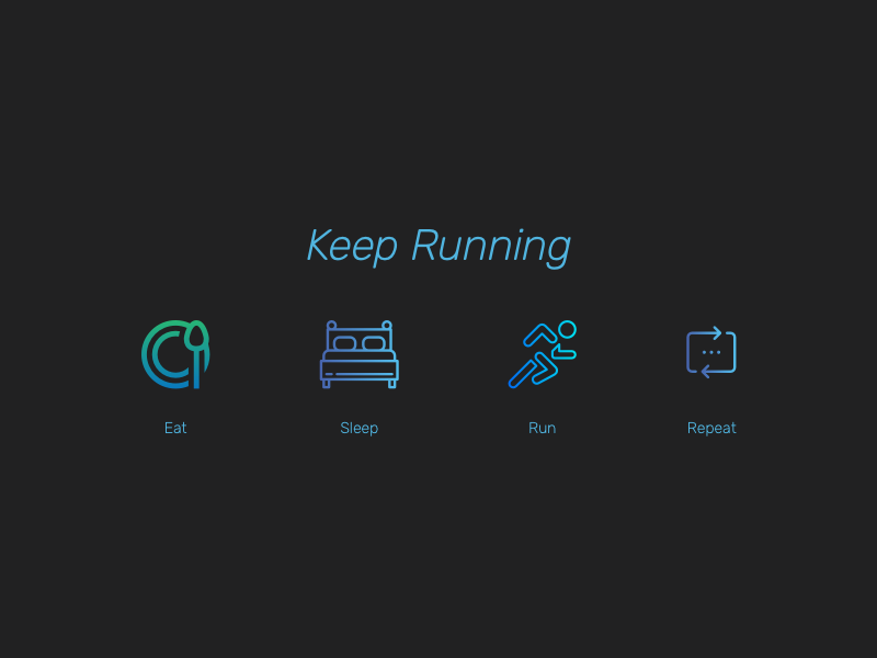 Keep Running design icons sketch wallpaper