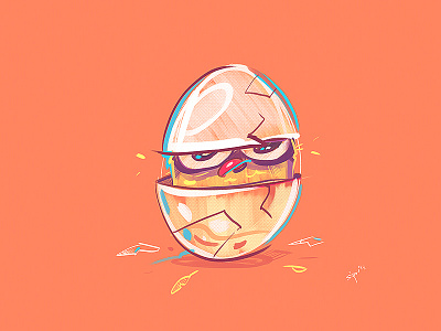 Hello World! bird cartoon character characterdesign chicken coloring drawing egg fun illustration process sketch spovv