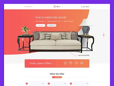 Tryit - Product Offer Landing Page HTML Template affiliate bootstrap christmas design discount furniture landing page item sales landing page logo mobile offers multipurpose offers product landing page product marketing product sale sale shopping startup typography webstrot