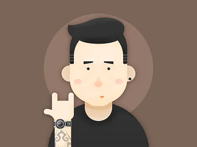 Head portrait 12.6 boy flat illustration