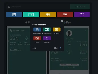 PassNinja Web App Tour app design icon ui ux web
