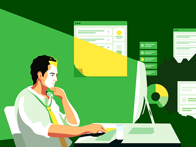 Back office art code crm design evening flat forex freelance illustration mac night office promo trends work write