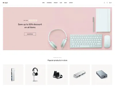 Store banner clean ecommerce layout minimal typography ui