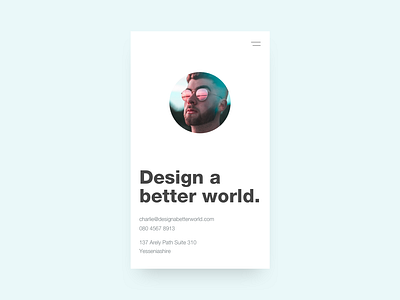 Daily UI Challenge #028 - Contact app dailyui design minimalistic ui