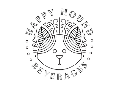 Beverages Logo - Happy Hound 2d animal beverages branding creative cute design drinks happy hound illustration logo vector