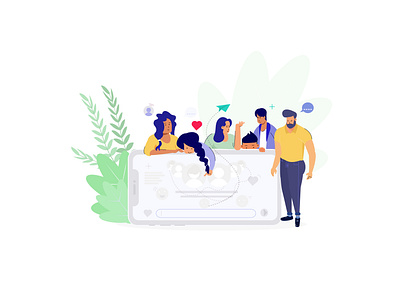 Group conversation charachters designing dribbble graphic deisgn group chat illustration mobie target