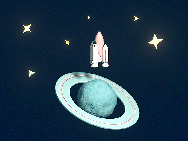 Spaceship Taking off 3d 3d animation 3d art 3dsmax illustration isometric lowpoly lowpolyart motion graphics planet spaceship spaceships taking off
