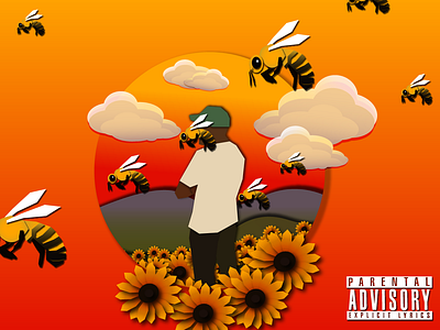 Sunflower Boy cutout design illustration the creator tyler vector