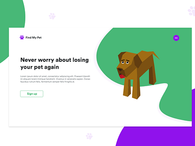 Find My Pet Landing Page