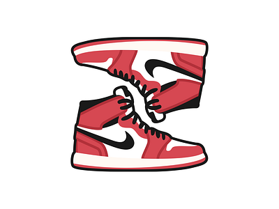 NIKE Air Jordan 1 app basketball fashion figma flat hypebeast illustration illustrator jordan jordan1 love marvel mj nike nike air max red scetch sneakerhead sneakers vector