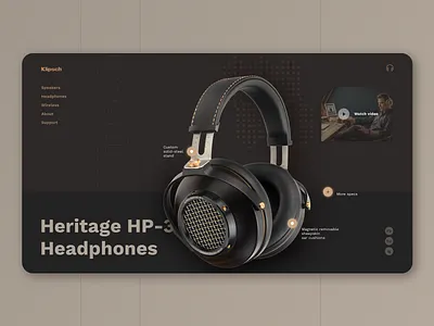 Headphones concept design music product typography ui