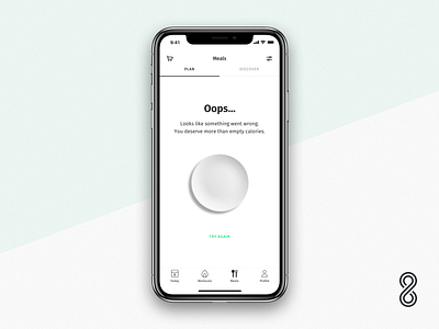 8fit Meal Plan Error State 8fit cooking error 404 error message error page food meals ui