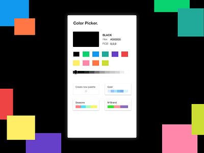 Daily UI #060 - Color picker app color daily 100 daily 100 challenge dailyui design illustration minimalist mobile picker sketch ui