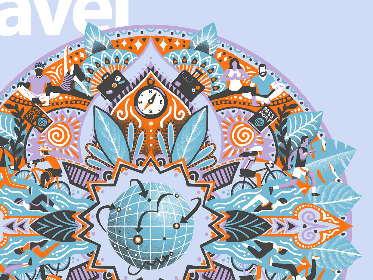 Example of Airbnb / "Travel Well" Mandala