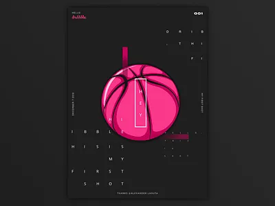 Hello, dribble! design poster typography ui