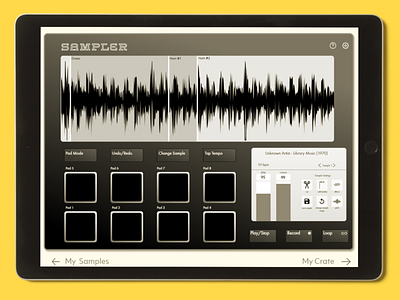 Sampler ipad pro music music app sampler simple ui