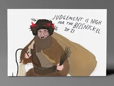 Belsnickel Card belarus belsnickel design dwight schrute illustration michael scott office the office