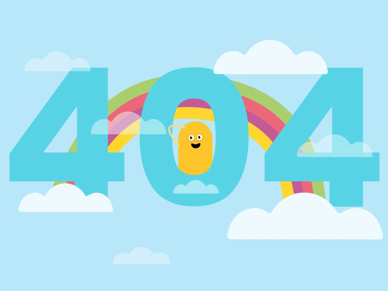 404 404 404 page animation branding cartoon design error gif illustration logo web desgin