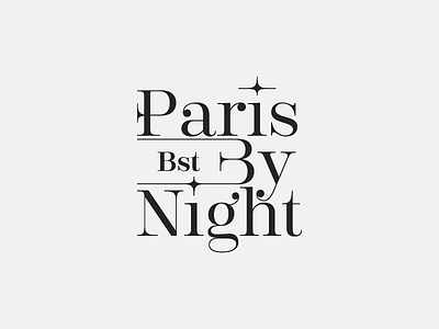 Bst. Paris By Night aodai fashion illustration letter logotype mark paris by night symbol type typography