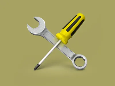 Settings 3Dicon 3d 3dicon icon screwdriver settings wrench