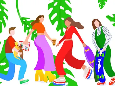 Squad Goals freehand illustration ipad procreate