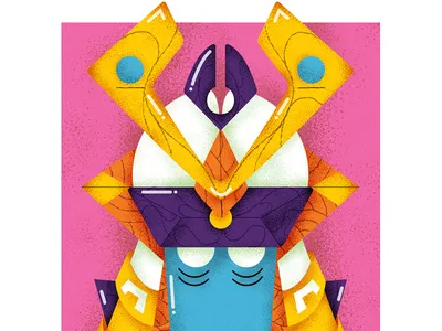 Samurai - Series 5/9 animation art artsy artwork canada digitalart drawing flatdesign france graphic graphicdesign illustration illustrator japan montreal motion posca sketch