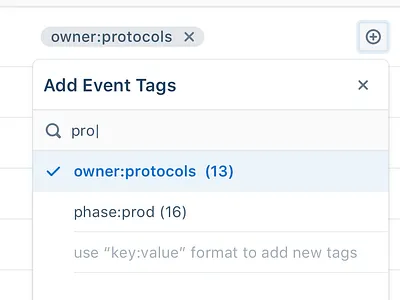 Protocols Event Tags ui