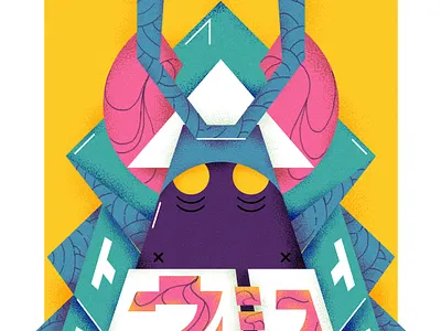 Samurai - Series 1/9 art artsy artwork canada creative design digitalart drawing flatdesign graphicdesign illustration illustrator inspiration japan montreal posca sketch