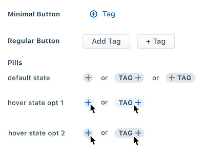 "Add Tag" button buttons components design system sketch ui