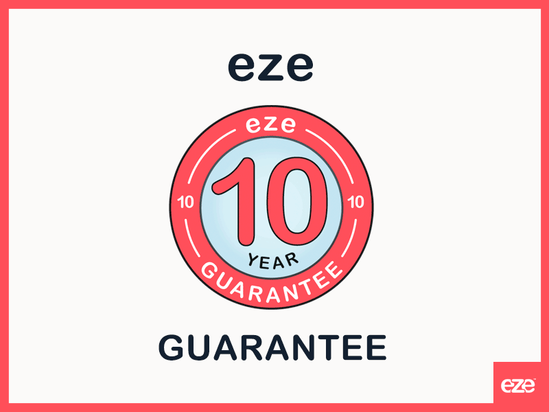 Eze Badge USPs GIF badge logo blue expert eze finance gif guarantee mattress pillow red sheep sleep usps wings