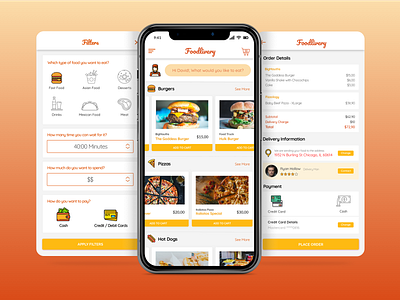 Food in your pocket app burguer delivery delivery app design food ios mobile pizza