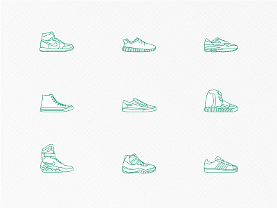 Shoe Icons 1.0 adidas artwork converse design digital art icons illustration jordan nike shoes vans vector yeezy