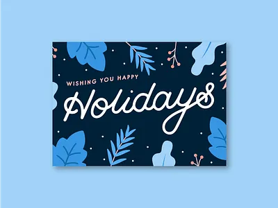 🎄✨ christmas christmas card custom type floral handtype holiday holiday card illustration