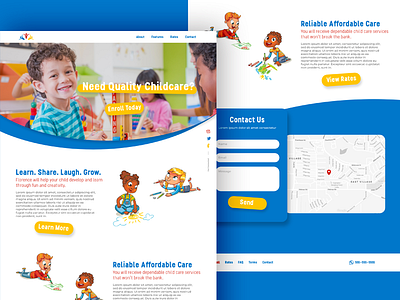 Daycare Mockup babysitting daycare design kids ui ux web webdesign website