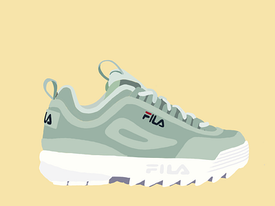 Fila Disruptor II Illustration art fila filadisruptor illustration procreate