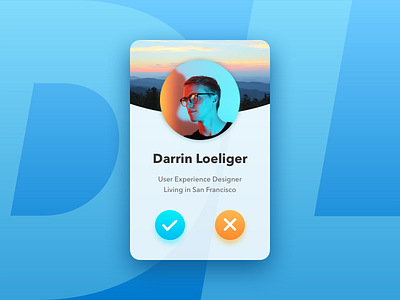 Profile Card branding design typography ui ux