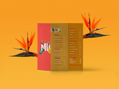 Mui Mui Inside Out bright colorful editorial fresh guadalajara jungle menu menu design restaurant tropical typography