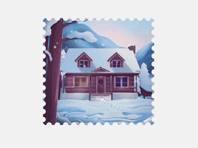 Norwegian Winter nature norway poststamp snow winter