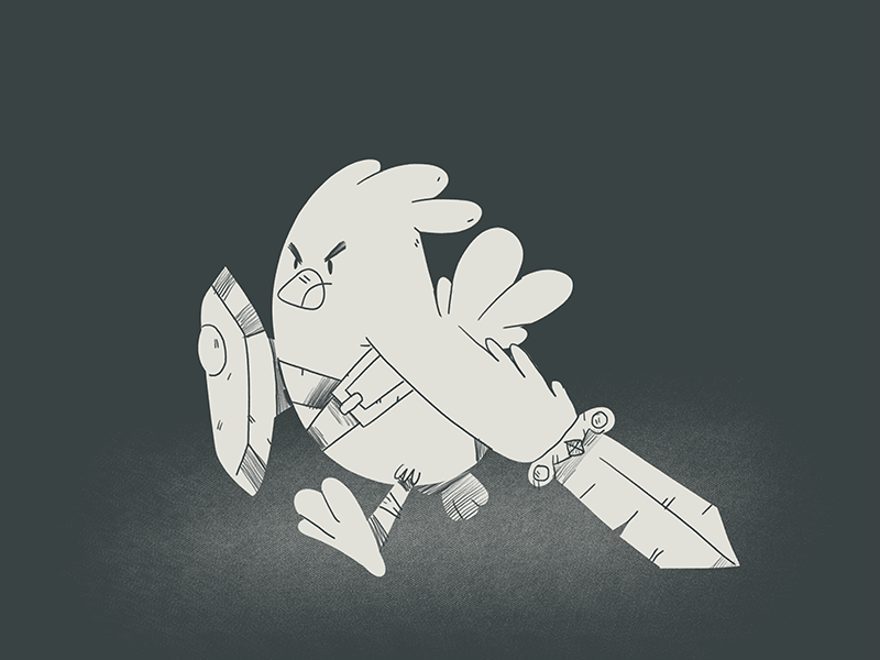 Chicken 2d 365rounds animation cel animation character chicken daily gif giftober illustration inktober loop run runcycle yimbo