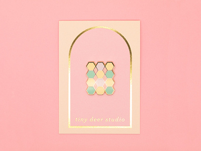 Geo Pin - Tile design enamel pin illustration lapel pin photography vector